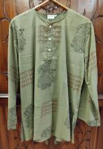Blusa de algodón blockprint